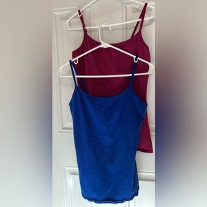 Express Blue & Fuchsia Best Loved Cami Adjustable Straps - Built in Bra